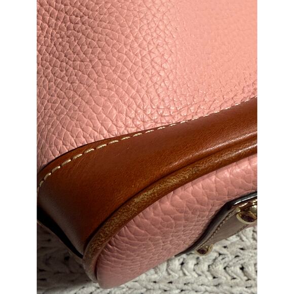 Dooney & Bourke Zip Zip Satchel Pebble Grain Leather Purse Pink MSRP $308 - Picture 9 of 16